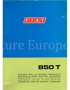 1973 FIAT 850 T SPARE PARTS BODYWORK CATALOG