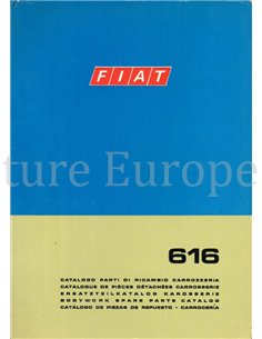 1972 FIAT 616 CARROSSERIE ONDERDELENHANDBOEK 