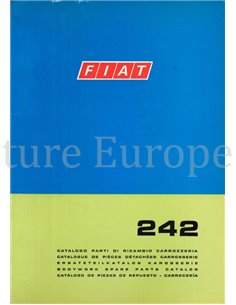 1973 FIAT 242 CARROSSERIE ONDERDELENHANDBOEK 