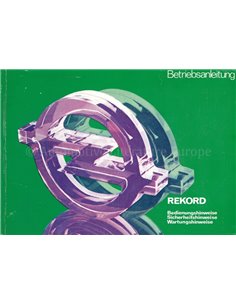 1978 OPEL REKORD INSTRUCTIEBOEKJE DUITS
