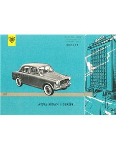1959 LANCIA APPIA SEDAN BROCHURE ENGELS