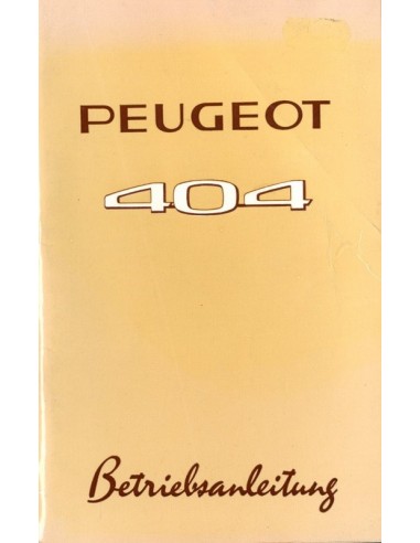 1964 PEUGEOT 404 INSTRUCTIEBOEKJE DUITS