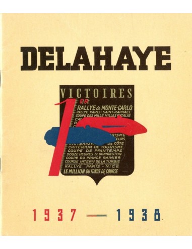 1937 - 1938 DELAHAYE PROGRAMMA BROCHURE FRANS