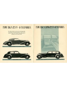 1937 - 1938 DELAHAYE PROGRAMMA BROCHURE FRANS 2