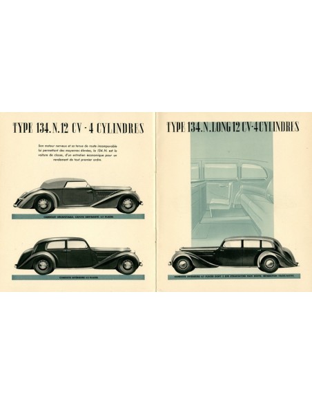 1937 - 1938 DELAHAYE PROGRAMMA BROCHURE FRANS