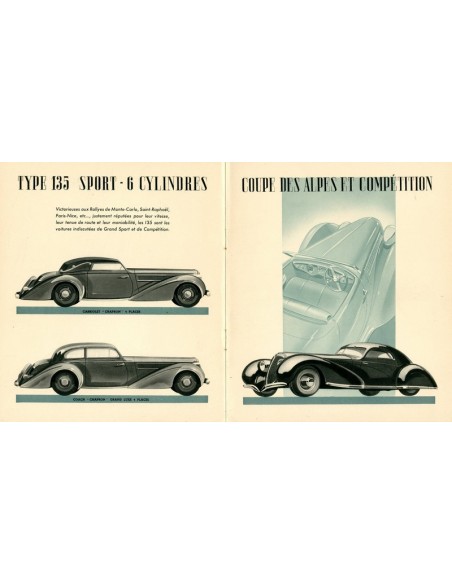 1937 - 1938 DELAHAYE PROGRAMMA BROCHURE FRANS