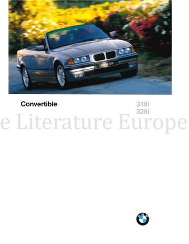 1996 BMW 3 SERIES CONVERTIBLE BROCHURE ENGLISH (US)