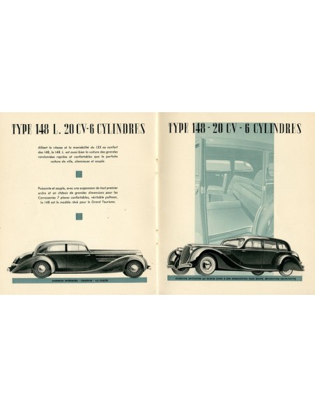 1937 - 1938 DELAHAYE PROGRAMMA BROCHURE FRANS