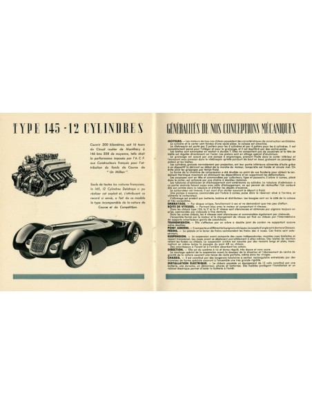1937 - 1938 DELAHAYE PROGRAMMA BROCHURE FRANS