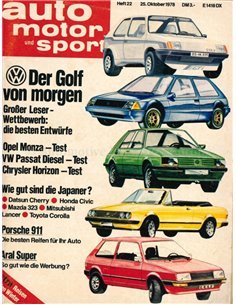 1978 AUTO MOTOR UND SPORT 22 DUITS