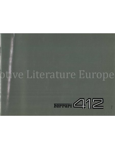 1985 FERRARI 412 PRESSKIT FRENCH 353/85
