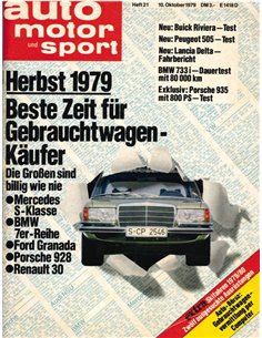 1979 AUTO MOTOR UND SPORT 21 GERMAN