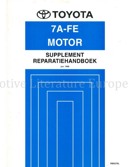 1996 TOYOTA CELICA 7A-FE MOTOR (ZUSATZ) WERKSTATTHANDBUCH NIEDERLÄNDISCH