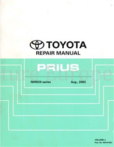 2003 TOYOTA PRIUS WERKPLAATSHANDBOEK ENGELS 2