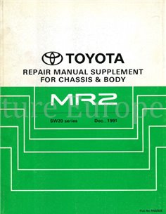 1992 TOYOTA MR2 CHASSIS & BODY WORKSHOP MANUAL ENGLISH