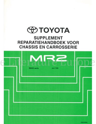 1996 TOYOTA MR2 CHASSIS & BODY (SUPPLEMENT) WORKSHOP MANUAL DUTCH