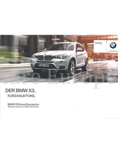 2014 BMW X3 VERKORT INSTRUCTIEBOEKJE DUITS