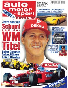 1998 AUTO MOTOR UND SPORT EXTRA FORMEL 1 JAHRBUCH DEUTSCH 