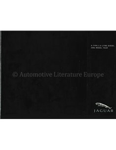 2004 JAGUAR X-TYPE MEDIA HARDCOVER PROSPEKT ENGLISCH