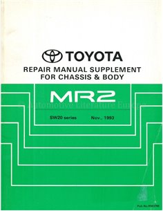 1994 TOYOTA MR2 CHASSIS & BODY (SUPPLEMENT) WORKSHOP MANUAL ENGLISH