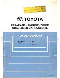 2000 TOYOTA RAV4 CHASSIS & BODY WORKSHOP MANUAL DUTCH