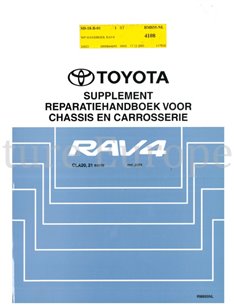2001 TOYOTA RAV4 FAHRWERK & KAROSSERIE WERKSTATTHANDBUCH NIEDERLÄNDISCH