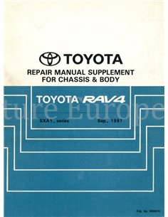 1997 TOYOTA RAV4 FAHRWERK & KAROSSERIE WERKSTATTHANDBUCH ENGLISCH
