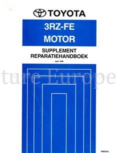 1998 TOYOTA HIACE 3RZ-FE ENGINE (SUPPLEMENT) WORKSHOP MANUAL DUTCH