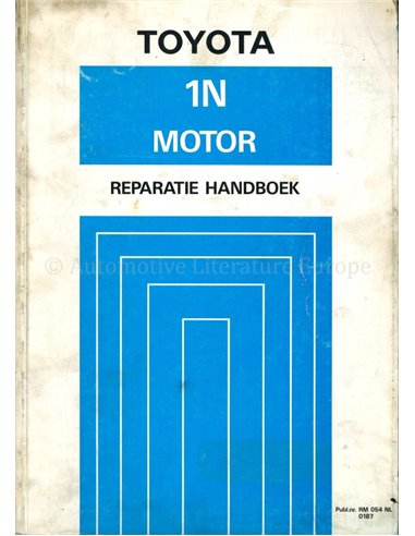 1987 TOYOTA STARLET 1N MOTOR WERKSTATTHANDBUCH NIEDERLÄNDISCH