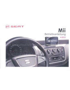 2012 SEAT MII INSTRUCTIEBOEKJE DUITS