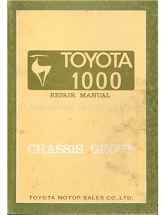 1969 TOYOTA 1000 CHASSIS WERKPLAATSHANDBOEK ENGELS