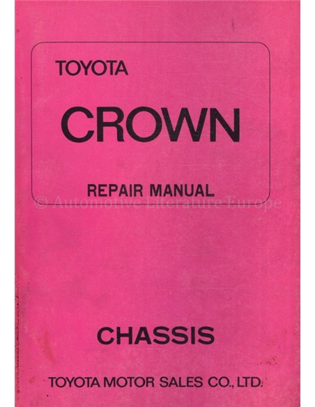 1975 TOYOTA CROWN CHASSIS WERKPLAATSHANDBOEK ENGELS
