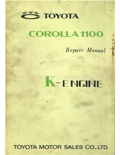 1969 TOYOTA COROLLA 1100 ENGINE WORKSHOP MANUAL ENGLISH