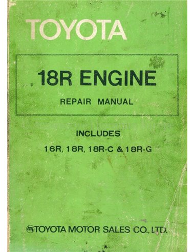1975 TOYOTA MOTOR WERKPLAATSHANDBOEK ENGELS