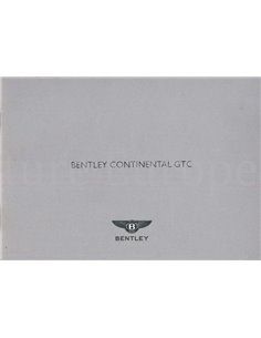2004 BENTLEY CONTINENTAL GTC MEDIA BROCHURE ENGLISH