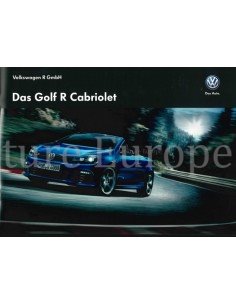 2013 VOLKSWAGEN GOLF R CONVERTIBLE BROCHURE GERMAN