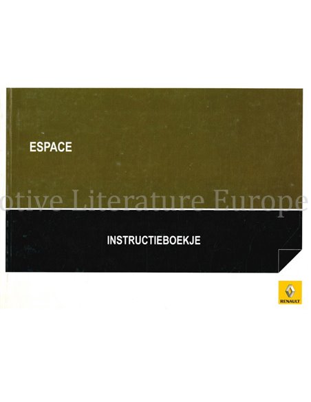 2008 RENAULT ESPACE INSTRUCTIEBOEKJE NEDERLANDS