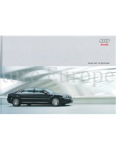2004 AUDI A8 6.0 QUATTRO LANG HARDBACK BROCHURE GERMAN