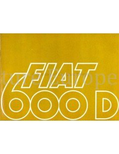 1966 FIAT 600 D | 600 D MULTIPLA BROCHURE DUTCH