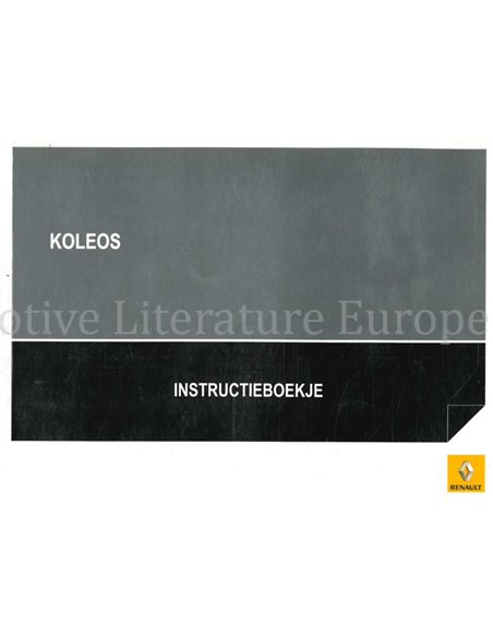 2007 RENAULT KOLEOS BETRIEBSANLEITUNG NIEDERLANDISCH