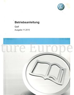 2010 VOLKSWAGEN GOLF INSTRUCTIEBOEKJE DUITS