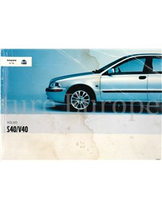 2002 VOLVO S40 | V40 BETRIEBSANLEITUNG NIEDERLÄNDISCH