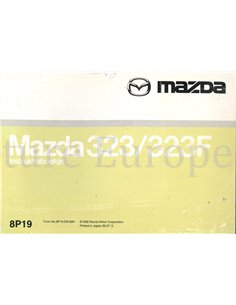 1998  MAZDA 323 | 323F OWNERS MANUAL DUTCH