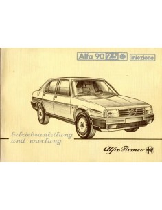 1984 ALFA ROMEO 90 2.5 Q INIEZIONE INSTRUCTIEBOEKJE DUITS