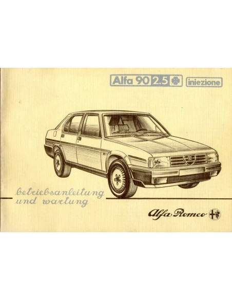 1984 ALFA ROMEO 90 2.5 Q INIEZIONE INSTRUCTIEBOEKJE DUITS