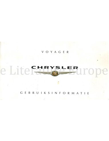 2005 CHRYSLER VOYAGER OWNER'S MANUAL DUTCH