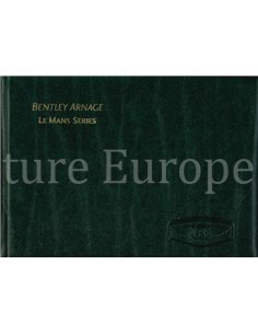 2001 BENTLEY ARNAGE LE MANS BETRIEBSANLEITUNG ENGLISCH