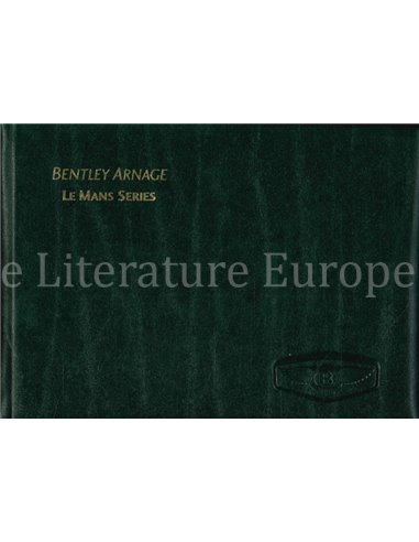 2001 BENTLEY ARNAGE LE MANS OWNERS MANUAL ENGLISH