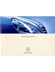 2002 MERCEDES BENZ S KLASSE INSTRUCTIEBOEKJE DUITS