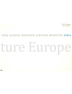 1961 ASTON MARTIN DB4 BROCHURE